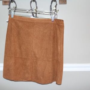 Tan suede skirt